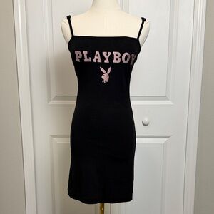 PLAYBOY Black Dress with Pink Logo